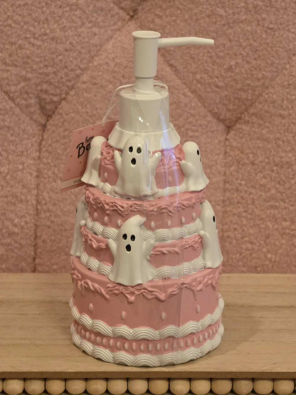 Ghost Pink Tiered Cake Soap/Lotion Dispenser